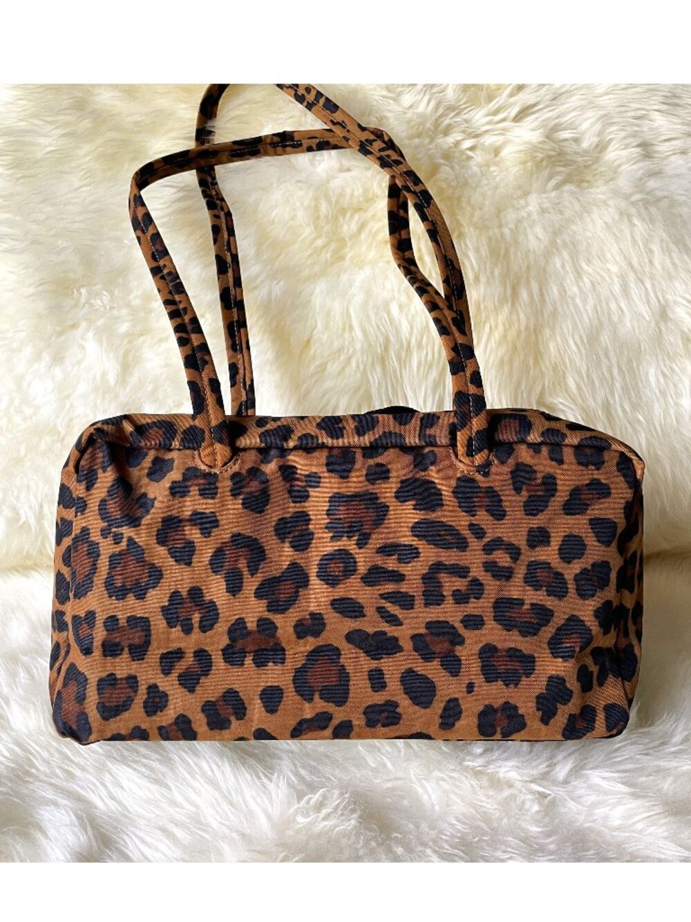 NWT Baggu Regular Nylon Bowler Bag - Leopard - Picture 3 of 12